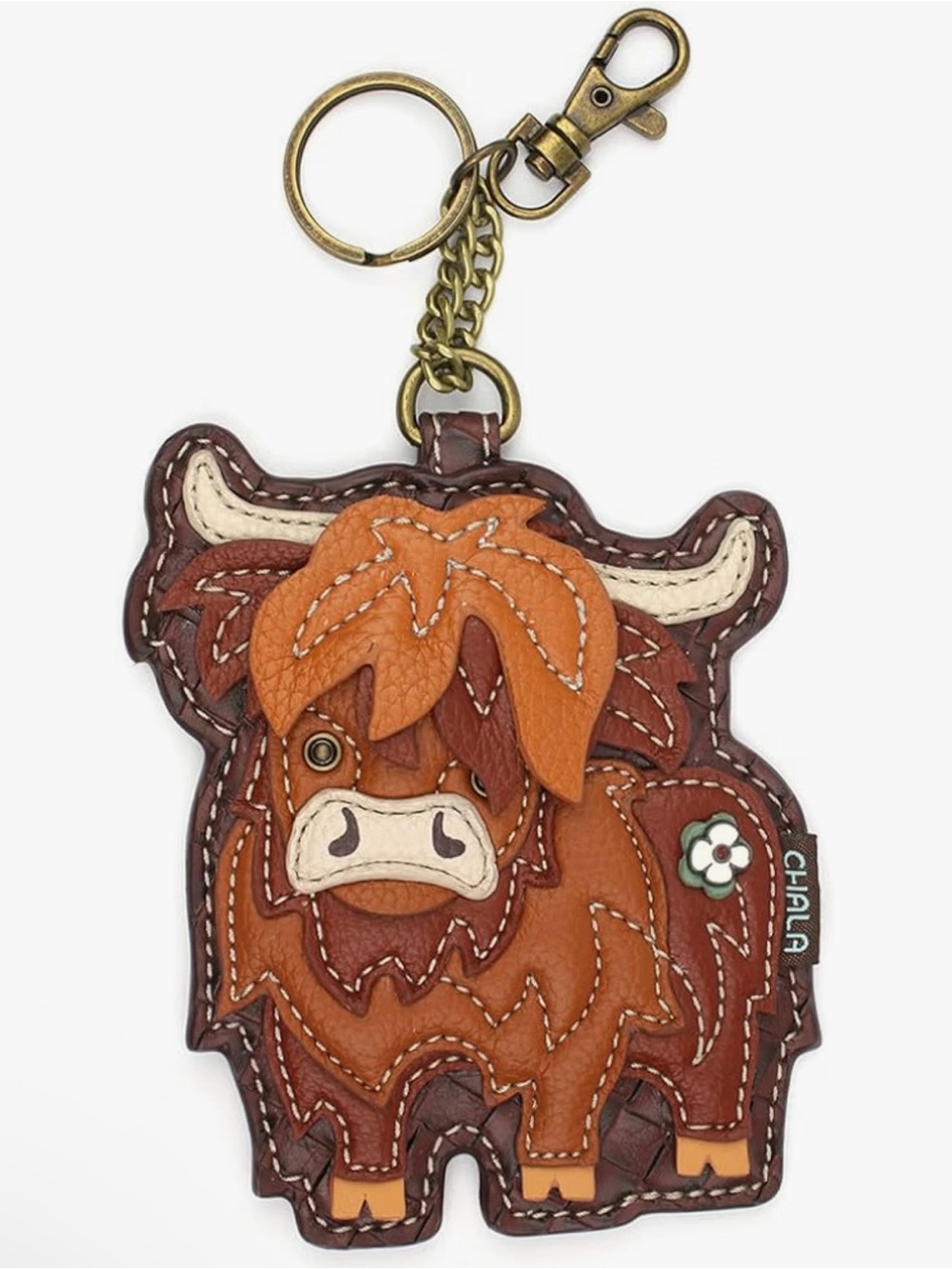Chala highland cow bag charm keychain coin purse NWT